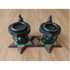 Hand painted Wooden Lamp Stand